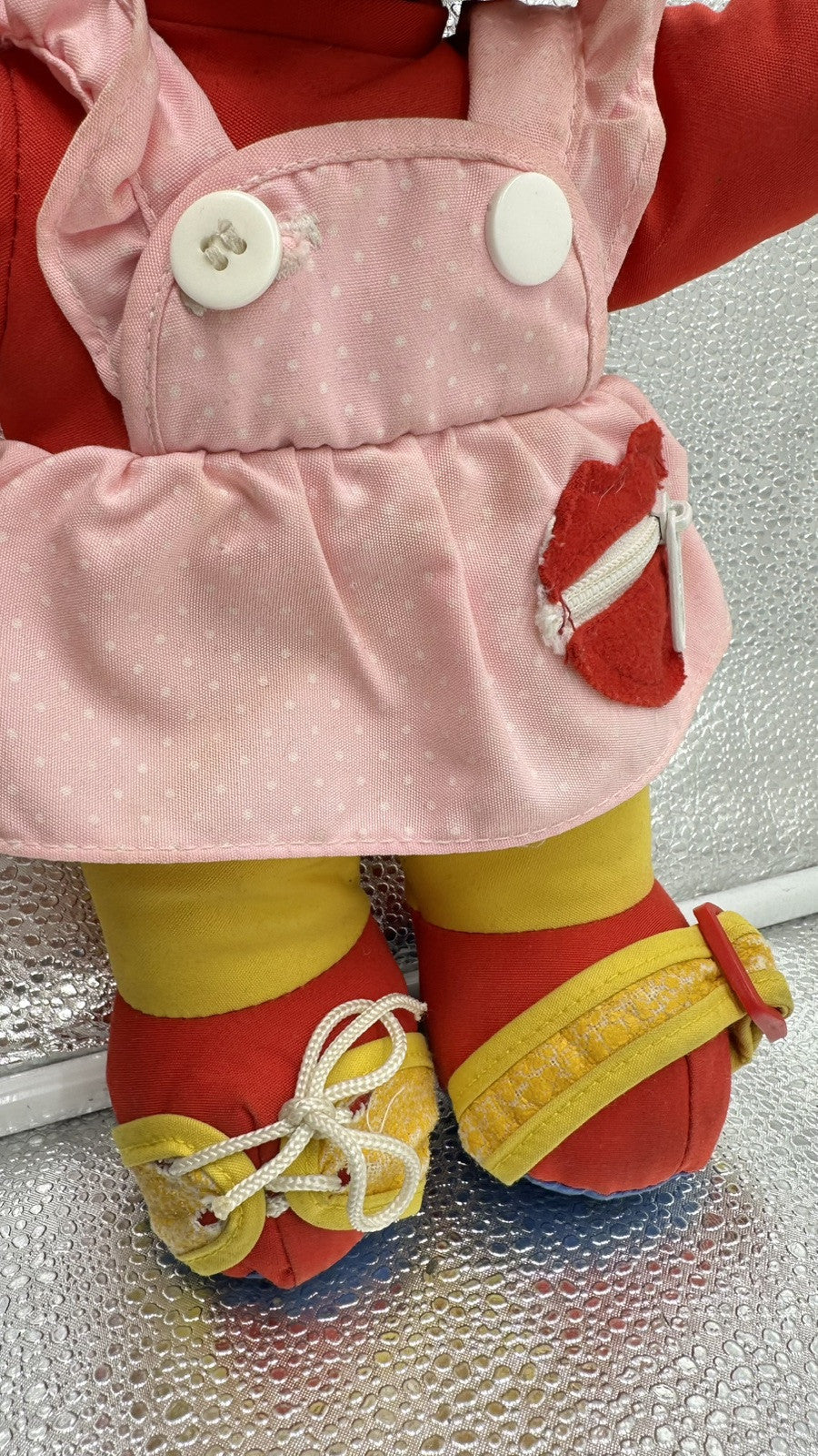 Vintage Minnie Mouse Learn To Dress Me Plush Educational Vinyl Head Disney 1989
