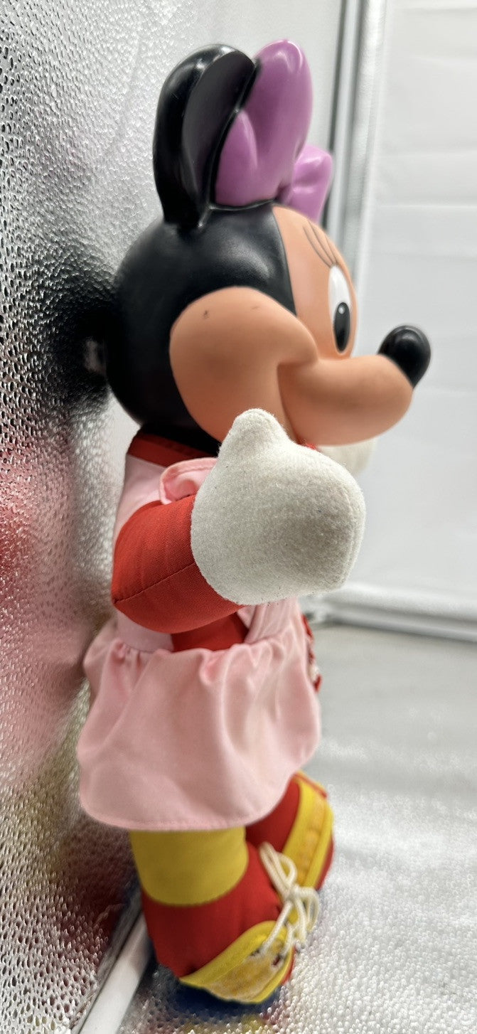 Vintage Minnie Mouse Learn To Dress Me Plush Educational Vinyl Head Disney 1989