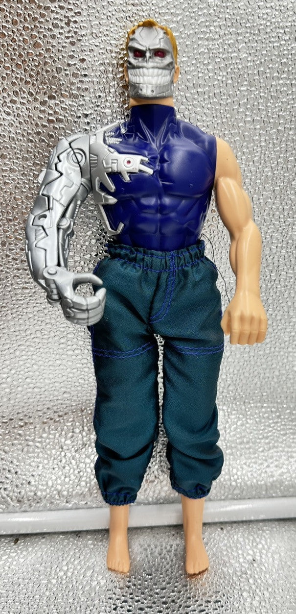 1998 Max Steel Psycho Cyborg "12 30cm Action Figure, Mattel Good Condition 8516