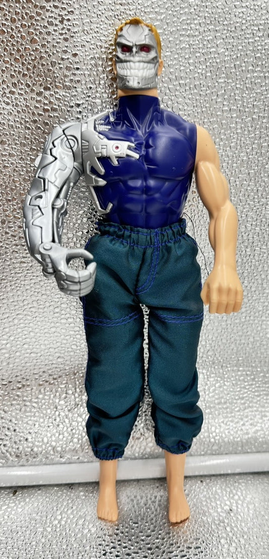 1998 Max Steel Psycho Cyborg "12 30cm Action Figure, Mattel Good Condition 8516
