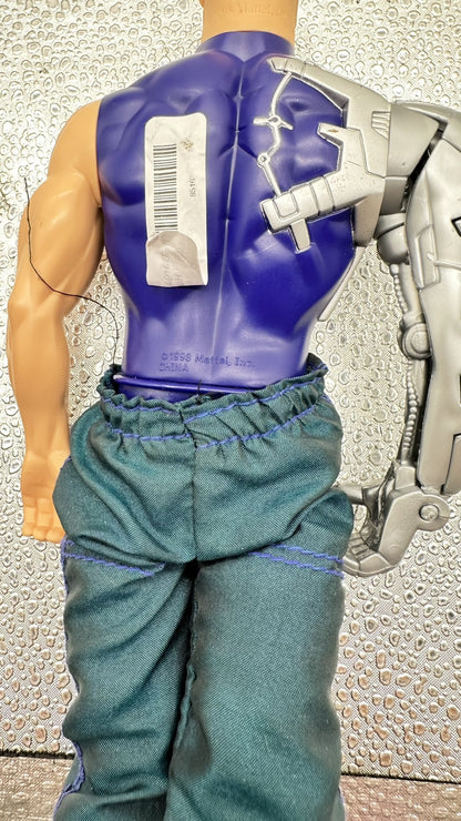 1998 Max Steel Psycho Cyborg "12 30cm Action Figure, Mattel Good Condition 8516