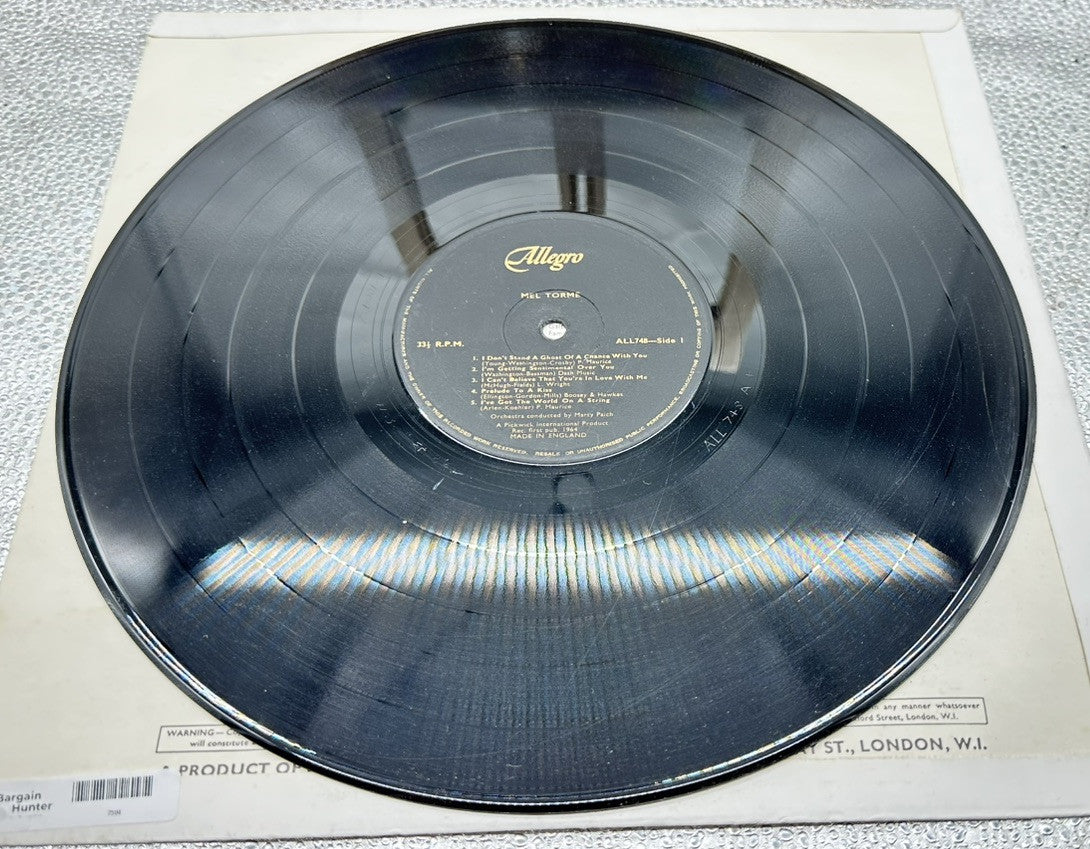 Mel Torme - I've Got The World On A String Music Record In  Good Condition 7394