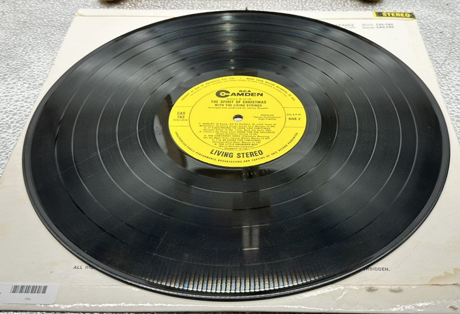 The Spirit Of Christmas - With The Living Strings Record - In  Good Cond 7405