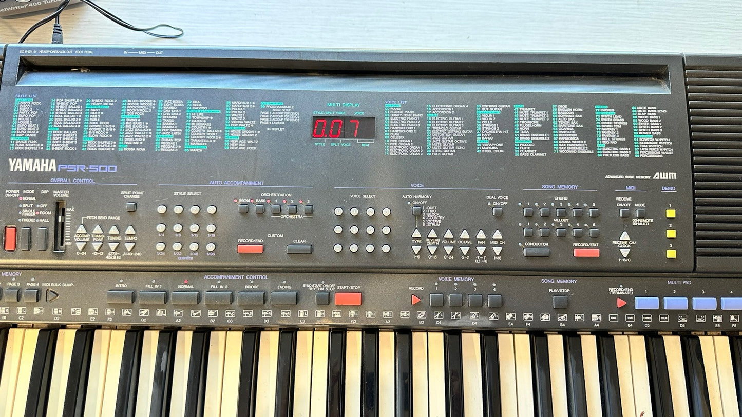 Yamaha PSR.500 Keyboard Controller Used Working In OK Condition 8508