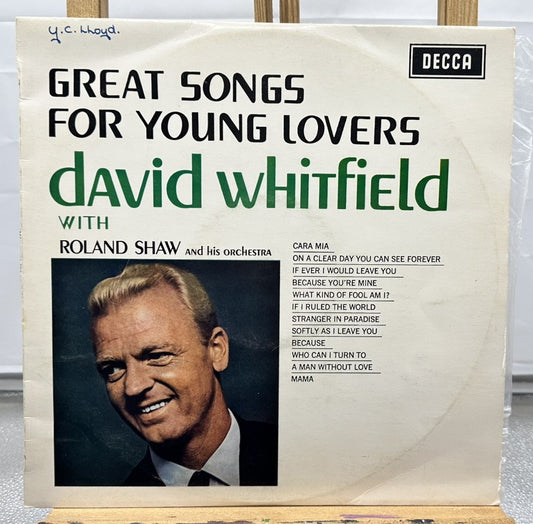 Great Songs For Young Lovers, David Whitfield Vinyl Record In Ok Condition 7385