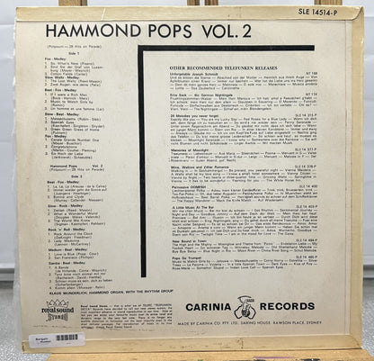 Klaus Wunderlich Hammond Pops 2 Vinyl Record In  Good Condition 7419
