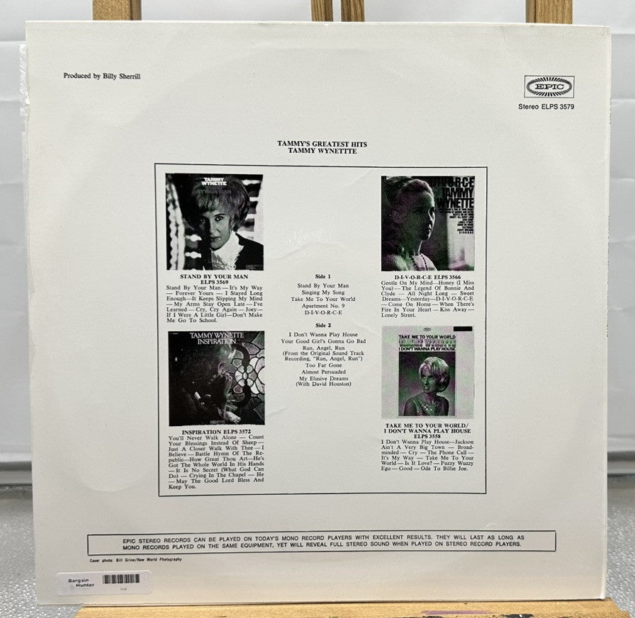 Tammy's Greatest Hits By Tammy Wynette Record In  Good Condition 7416