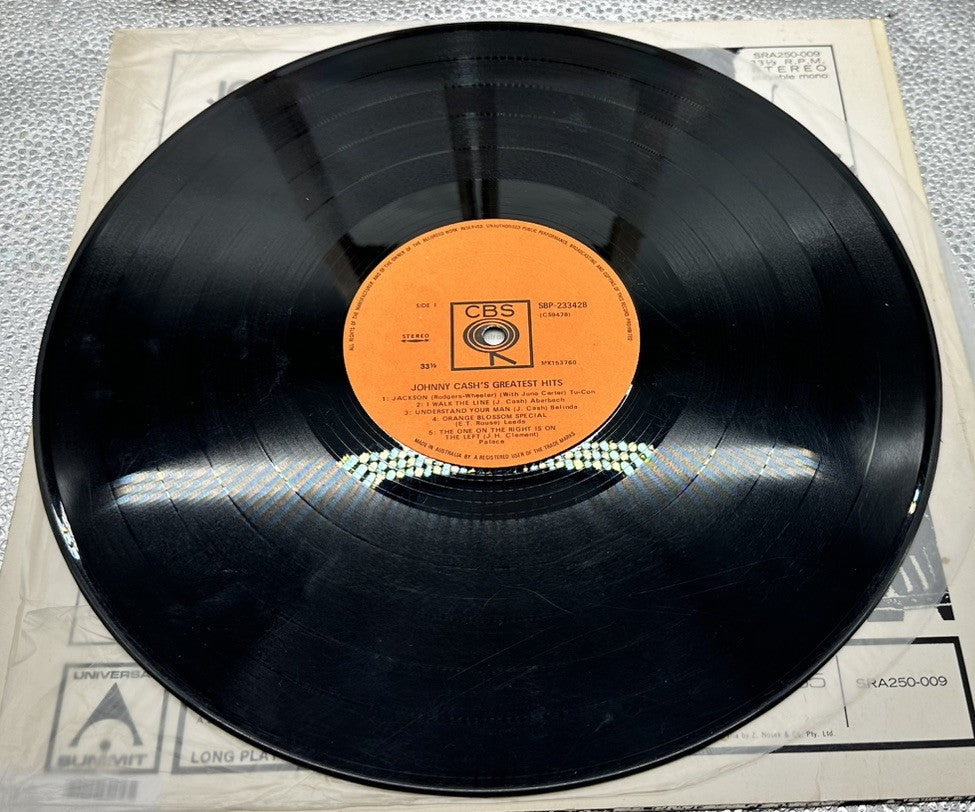 Johnny Cash - Story Songs Of The Trains And Rivers Record In Good Condition 6982