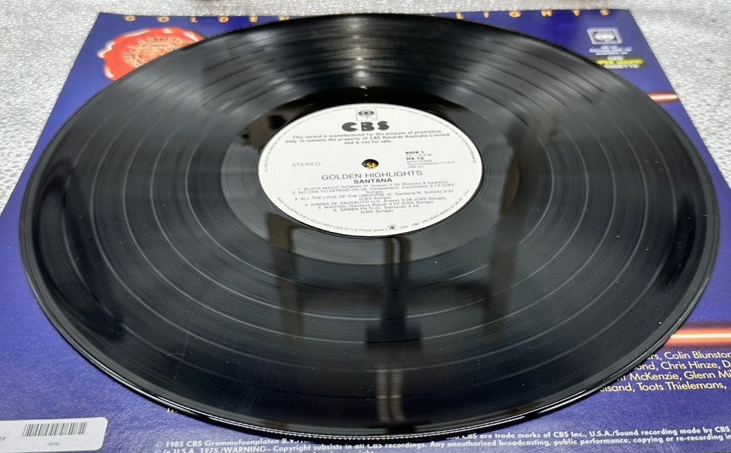 Golden Highlights : Santana Record In Good Condition 6980