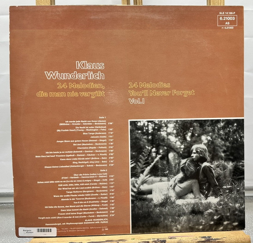 Klaus Wunderlich – 24 Melodien, Die Man Nie Vergißt, Vol. 1 Record In GC 7420