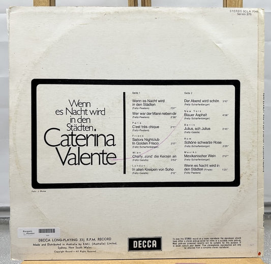 Caterina Valente : Wenn Es Nacht Wird In Den Städten. Record In GC 6890