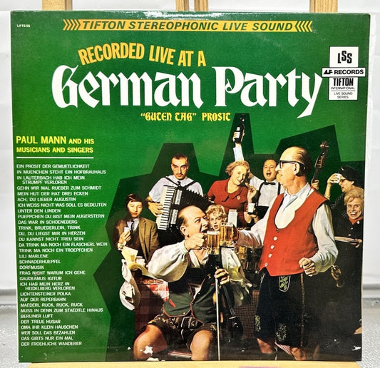 PAUL MANN, Recorded Live At A German Party, Polka Music, Tifton Record 7297