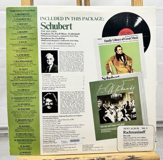 Schubert - Family Library Of Great Music Album 8 Record In Good Condition 6460
