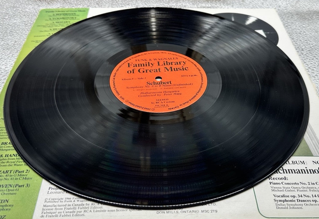 Schubert - Family Library Of Great Music Album 8 Record In Good Condition 6460