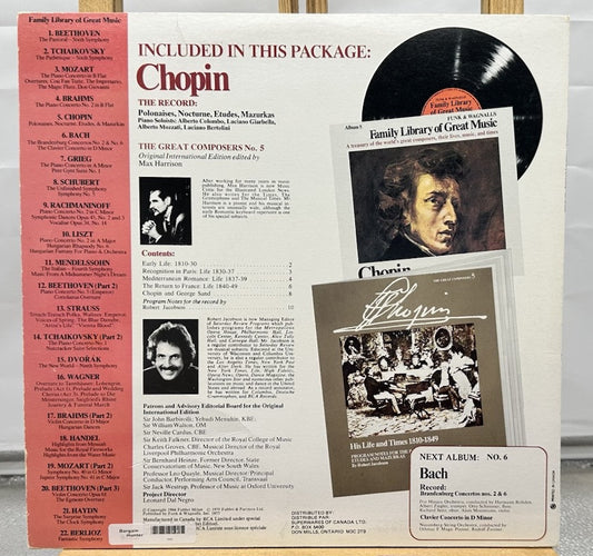 CHOPIN - Family Library Of Great Music Album 5 Record In Good Condition 7333