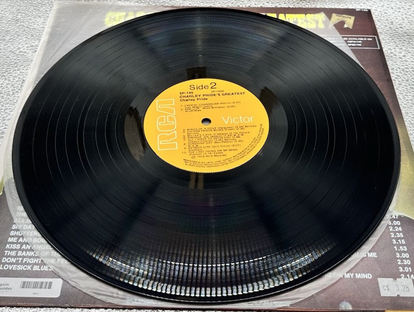 Charley Prides Greatest - 20 Country Favourites Record In Good Condition 6421