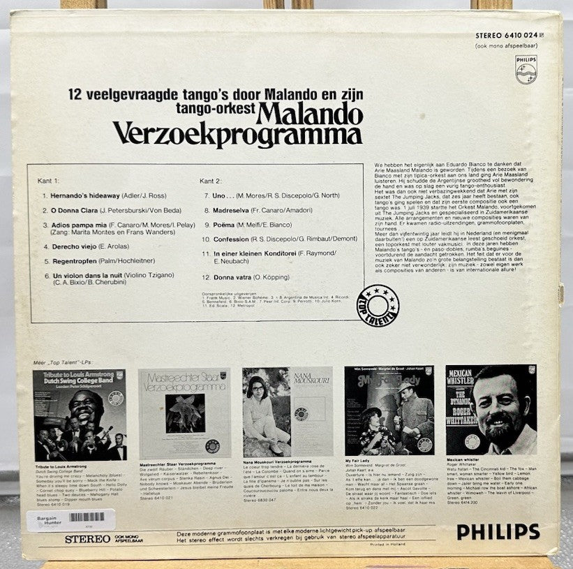 Malando Verzoekprogramma - 12 Veelgevraagde Tango's Record In Good Condition6710