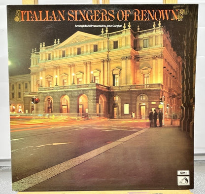 Italian Singers Of Renown, Arranged And Presented By John Cargher Record 7571