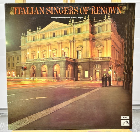 Italian Singers Of Renown, Arranged And Presented By John Cargher Record 7571