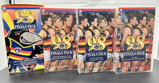 Adelaide Crows 1998 Finals Pack 3 VHS Box Set In Good Condition - 8613
