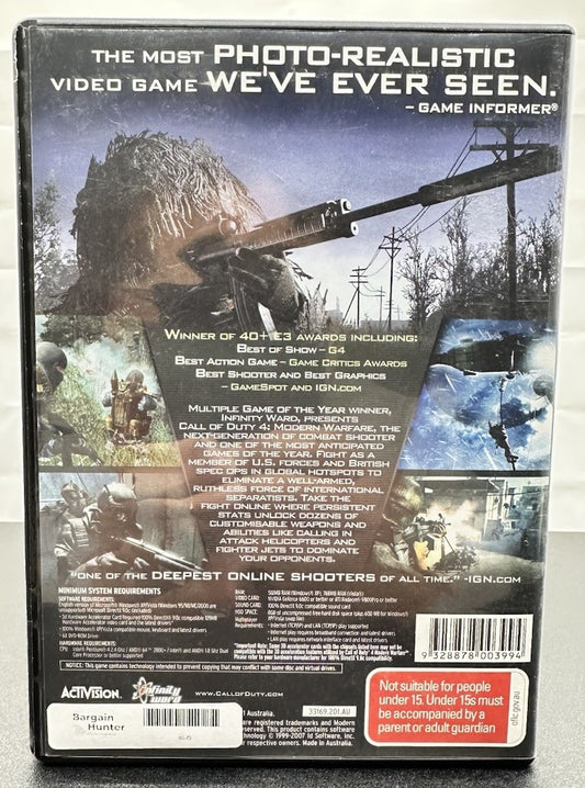 Call Of Duty 4: Modern Warfare - Retro PC Game - In Good Condition 8573