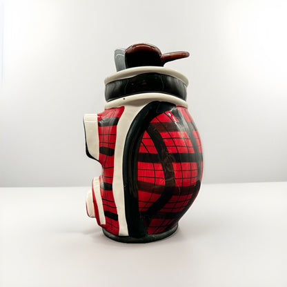 Golf Club Bag Cookie Jar Ceramic Walkers Scotland Vintage Novelty In GC 8616