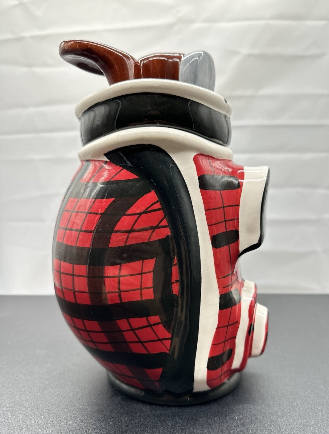 Golf Club Bag Cookie Jar Ceramic Walkers Scotland Vintage Novelty In GC 8616