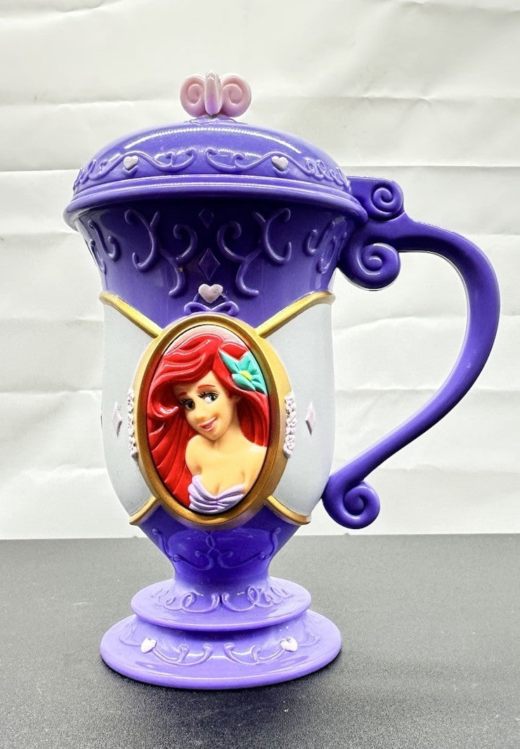 Little Mermaid Princess Ariel Plastic Cup with Flip Lid Pink Disney On Ice MugOp