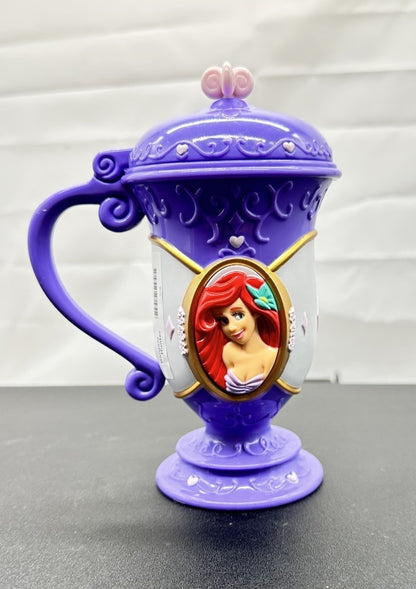Little Mermaid Princess Ariel Plastic Cup with Flip Lid Pink Disney On Ice MugOp
