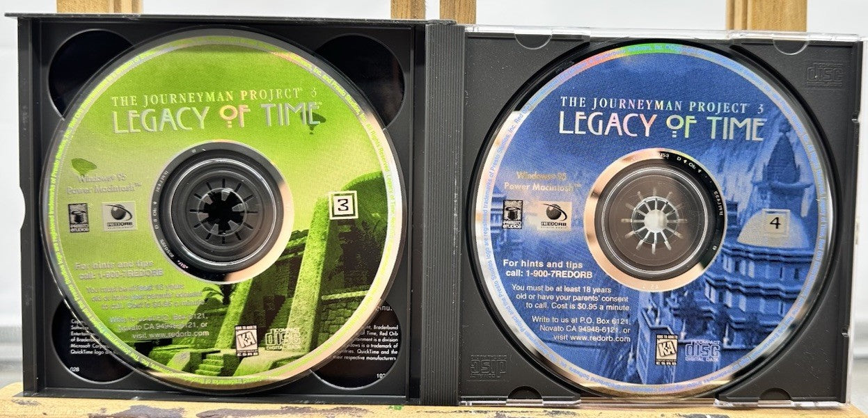 The Journeyman Project 3: Legacy of Time PC 1998 4 Discs In Good Condition 8668