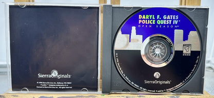 Daryl F. Gates Police Quest Open Season PC Game Sierra 1996 In Good Cond 8670