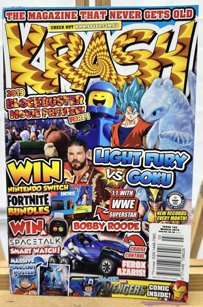 Krash Magazine March 2019 Issue 182 In Good Condition