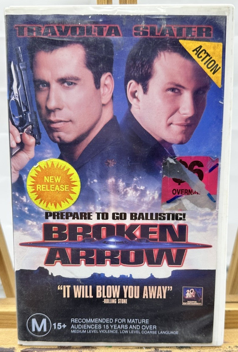 Brocken Arrow VHS Tape, Vintage M15+ EX-Rental 8947