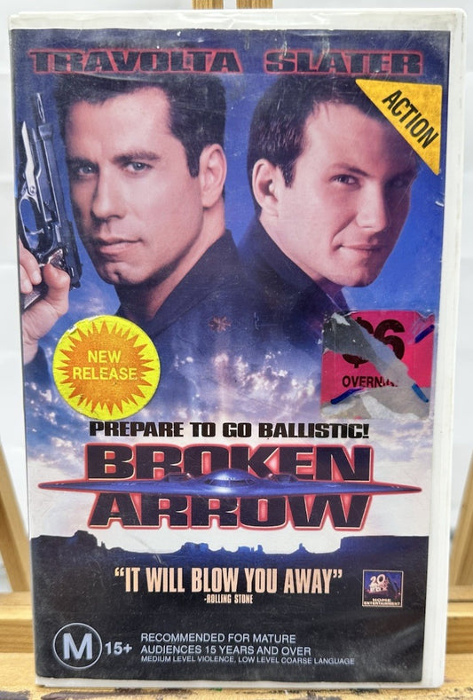 Brocken Arrow VHS Tape, Vintage M15+ EX-Rental 8947
