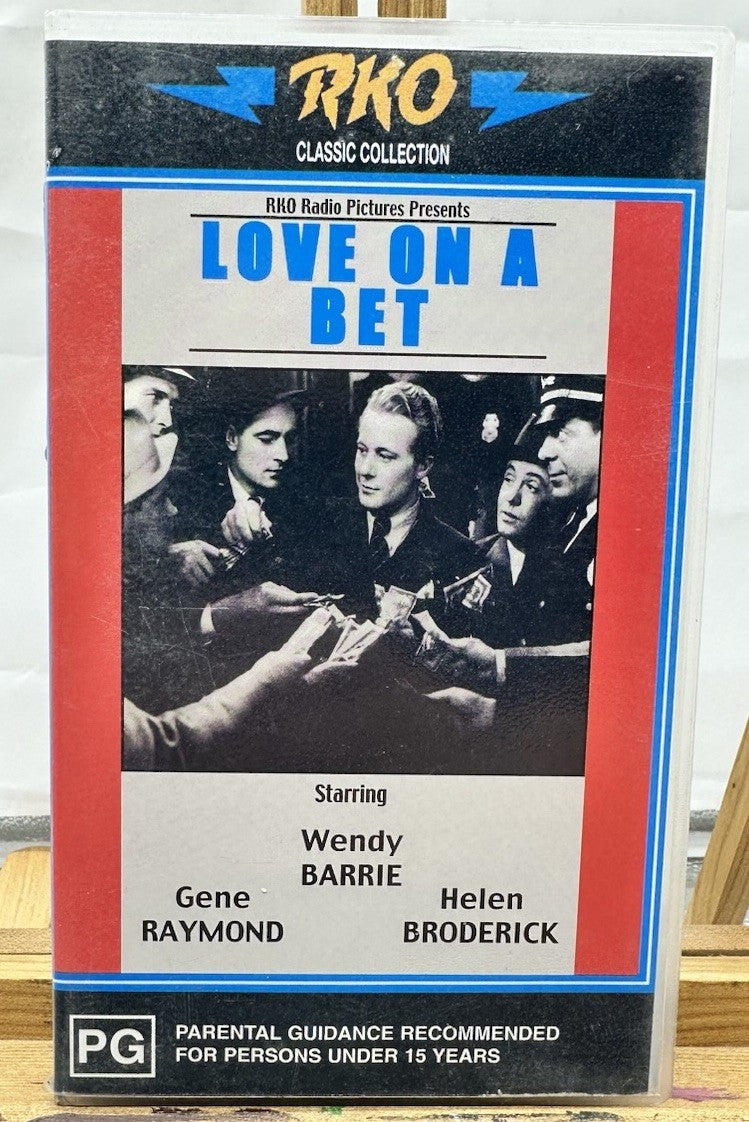 Love On A bet VHS Tape, RKO Classic Collection, Vintage 8957