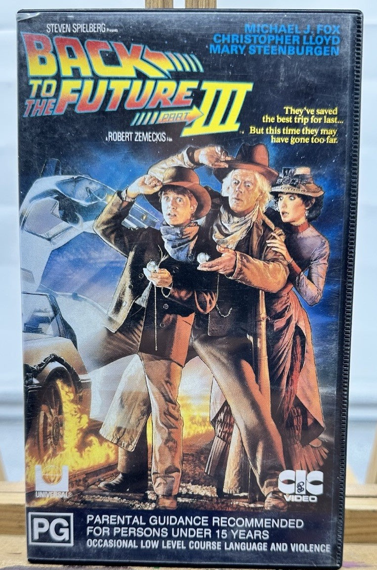 Back To The Future Part III - VHS Video Cassette Tape - CIC Video 8899