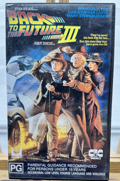 Back To The Future Part III - VHS Video Cassette Tape - CIC Video 8899