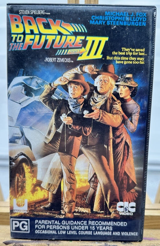 Back To The Future Part III - VHS Video Cassette Tape - CIC Video 8880