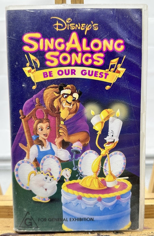 Disney's Sing Along Songs Be Our Guest ~ VHS In Good Condition - 8624