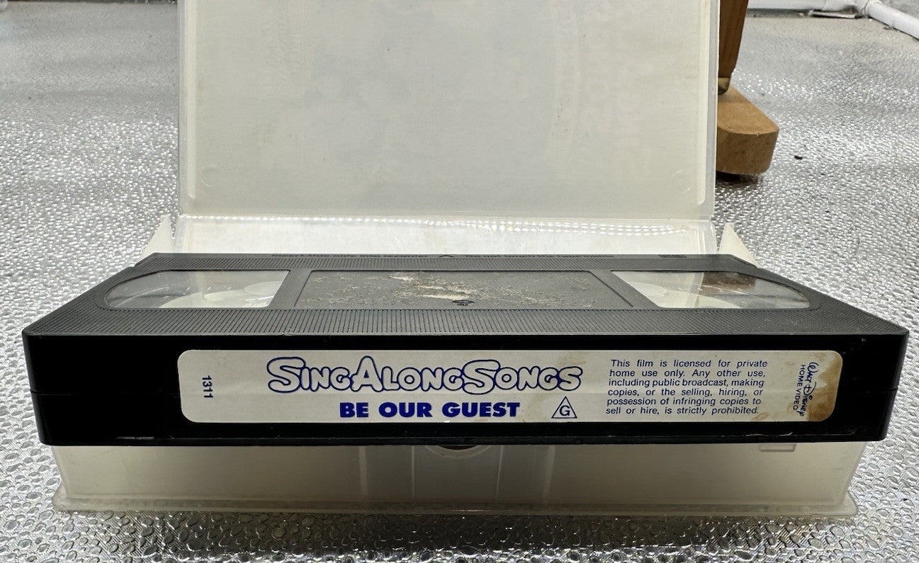 Disney's Sing Along Songs Be Our Guest ~ VHS In Good Condition - 8624