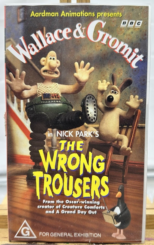 Wallace And Gromit In Nick Park's The Wrong Trousers VHS In Good Condition 8631