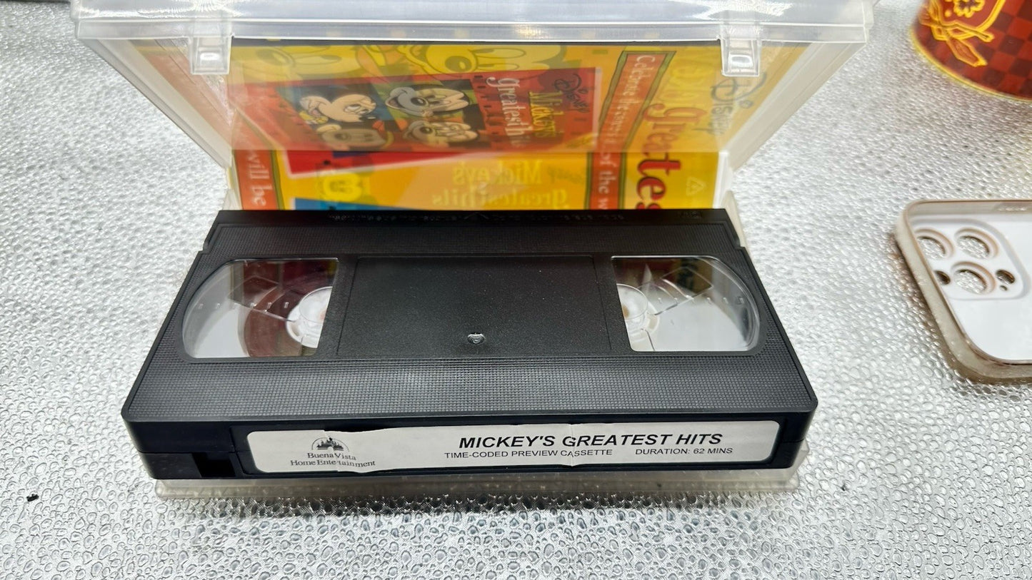 Disney Mickey's Greatest Hits : Promotion Copy ~ VHS In Good Condition - 8629