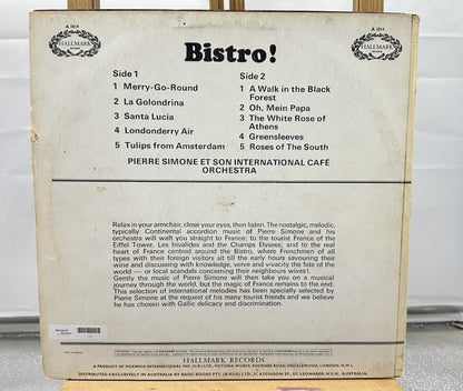 Pierre Simone Et Son International Cafe Orchestre – Bistro! Record In GC 6766