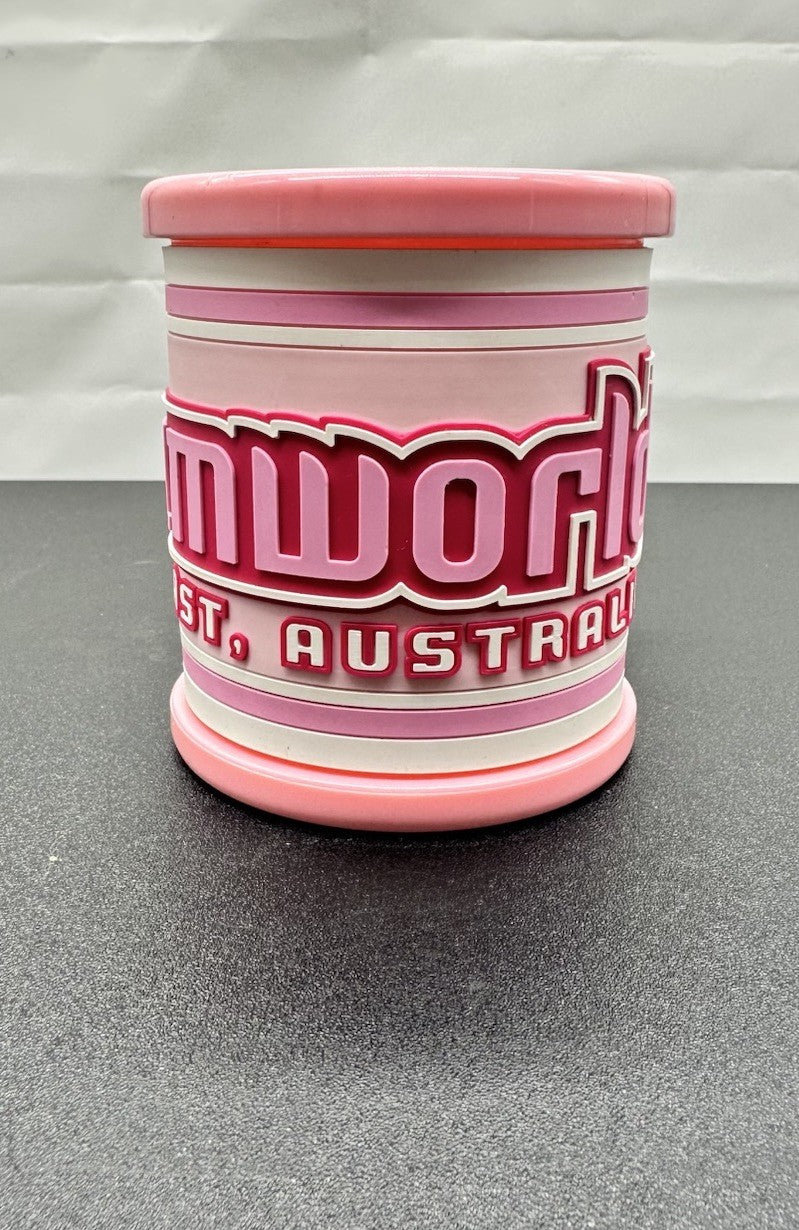 Dreamworld Gold Coast Souvenir Plastic Mug Cup Pink Colour In Good Condition8845