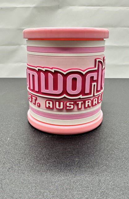 Dreamworld Gold Coast Souvenir Plastic Mug Cup Pink Colour In Good Condition8845