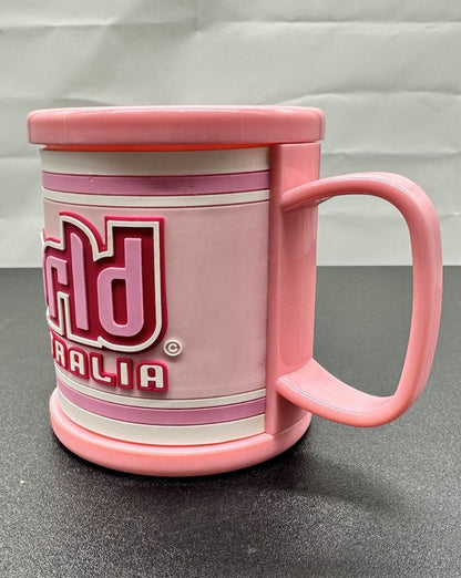 Dreamworld Gold Coast Souvenir Plastic Mug Cup Pink Colour In Good Condition8845