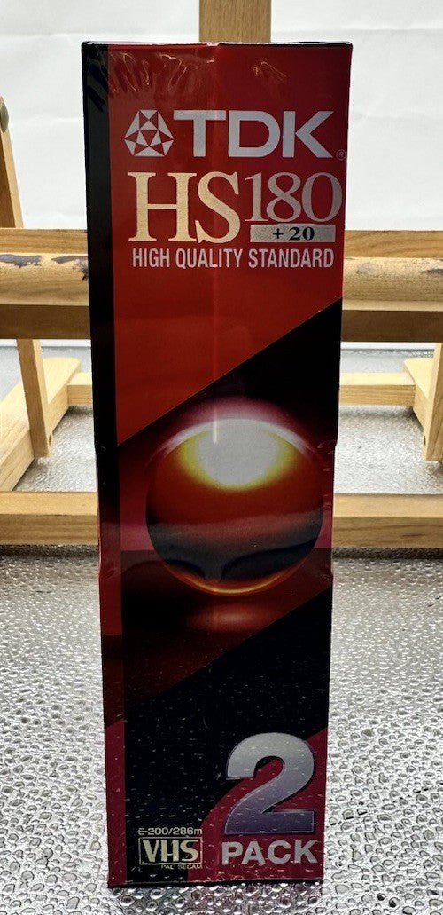 2000 Promo 2 x TDK HS180 X 2 40 min bonus Pack blank Vhs tapes New sealed 8753