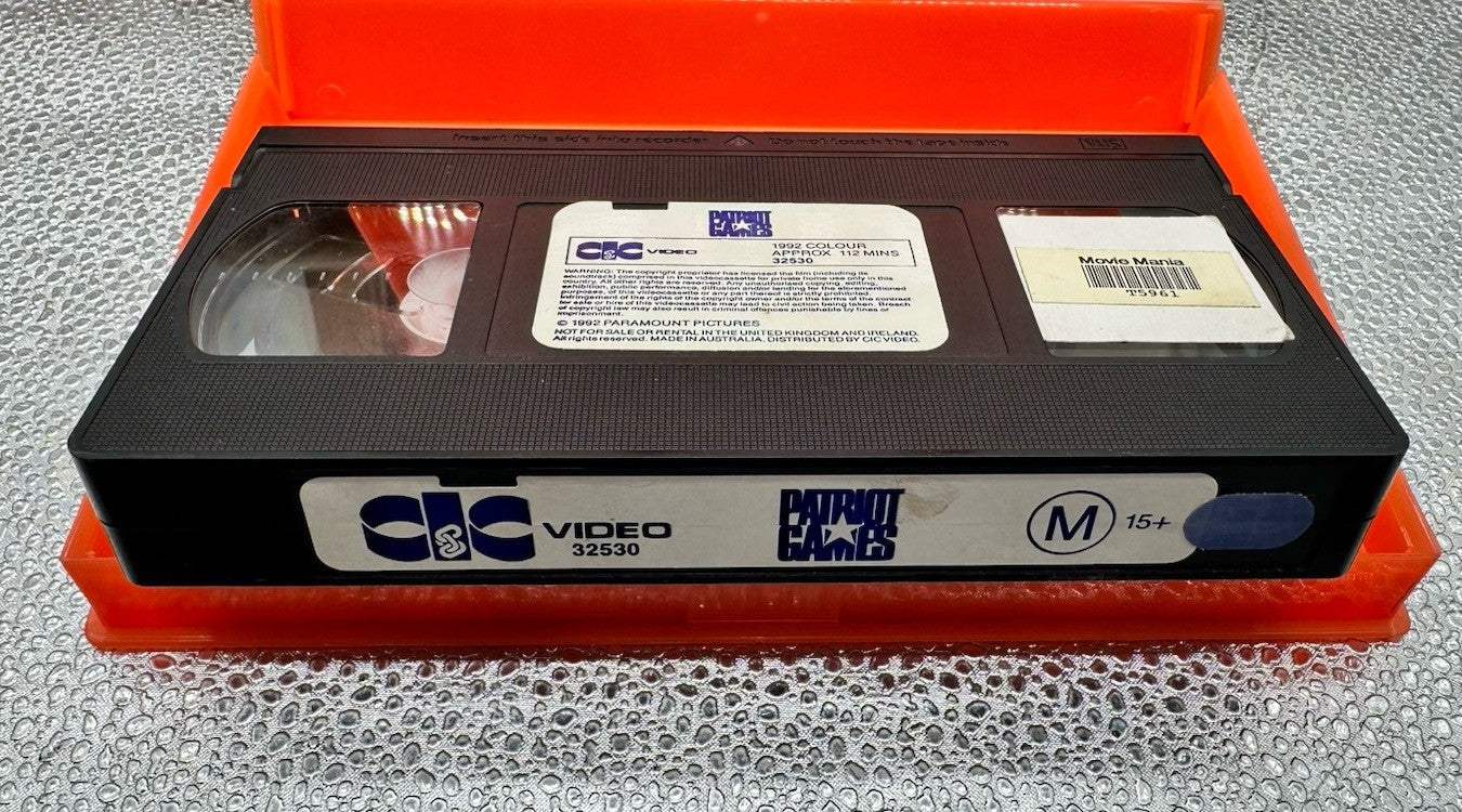 Patriot Games : Harrison Ford EX-Rental VHS Tape In OK Condition 8903