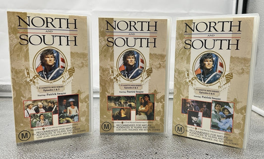 North and South Episodes 1, 2, 3, 4, 5 & 6 VHS Tapes In Good Condition 8970