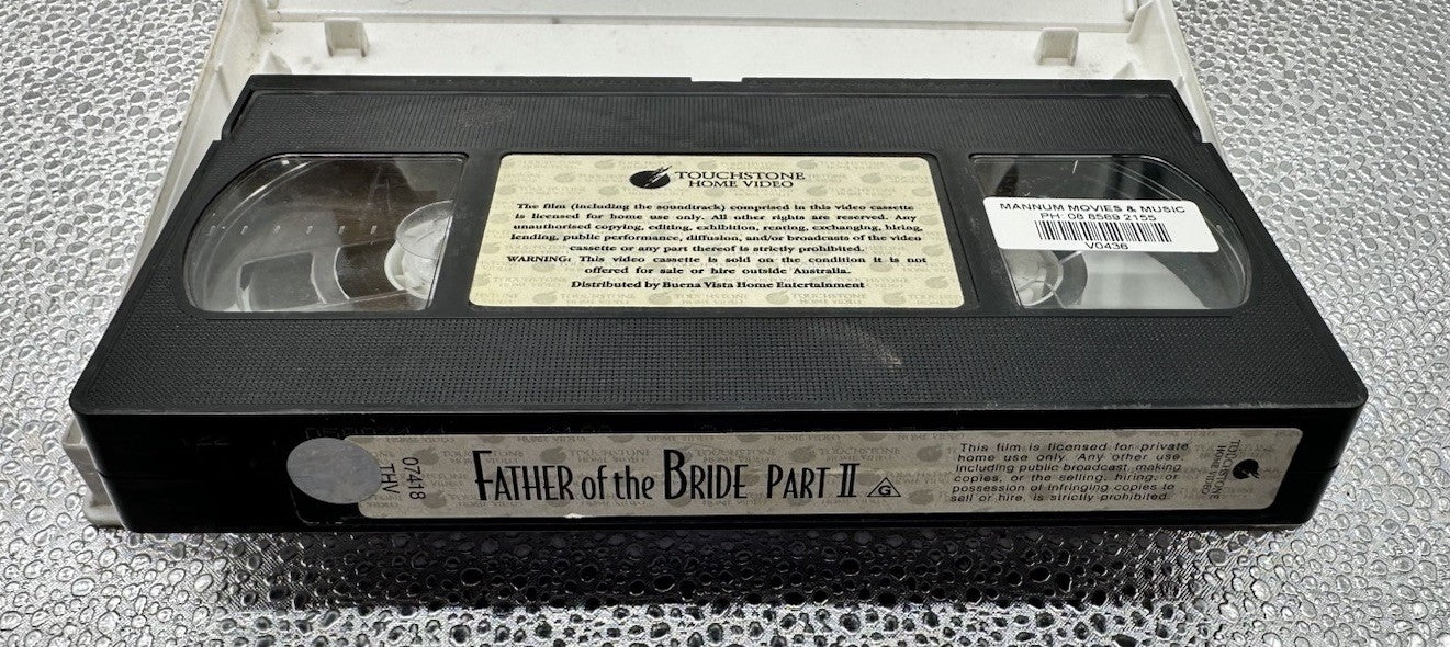 Father of the Bride Part 2, Steve Martin EX-Rental VHS Tape In OK Condition 8893